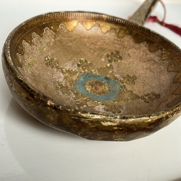 Italian Florentine Large Gold Gilt Wood Ladle Spoon Wall Hanging Italy - Picture 14 of 14